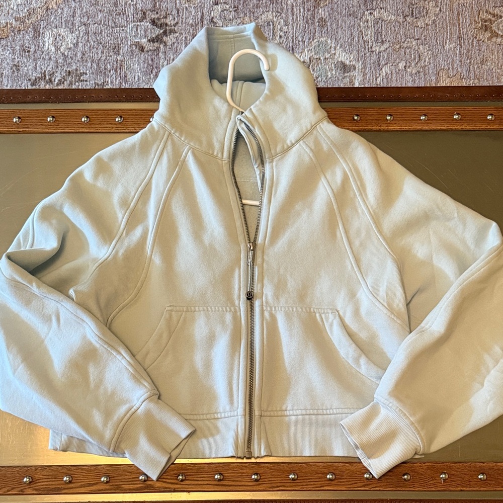 Lululemon Scuba Oversized Full Zip Hoodie Light Blue size XS/S